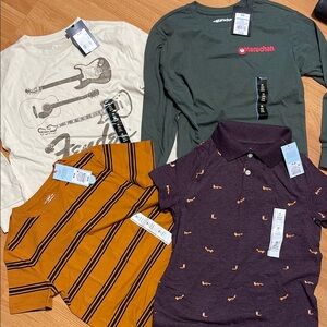Bundle of 4 Boys Shirts Tees & Long Sleeve Kids Shirt $40 MSRP